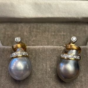 Kai Yin Lo Pearl and Diamond Earrings